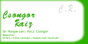 csongor raiz business card